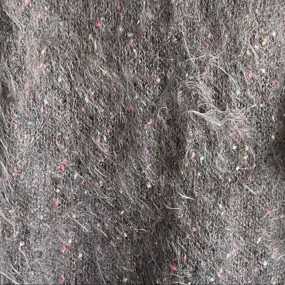 Handmade Chunky Knit Shawl Collar Cardigan Sweater Grey L - Picture 8 of 8